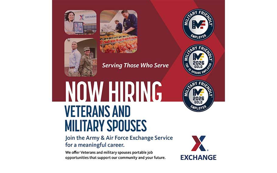 Photos of AAFES employees and award logos.